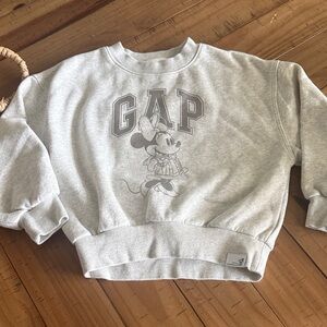GAP Kids Light Gray Minnie Mouse Sweatshirt